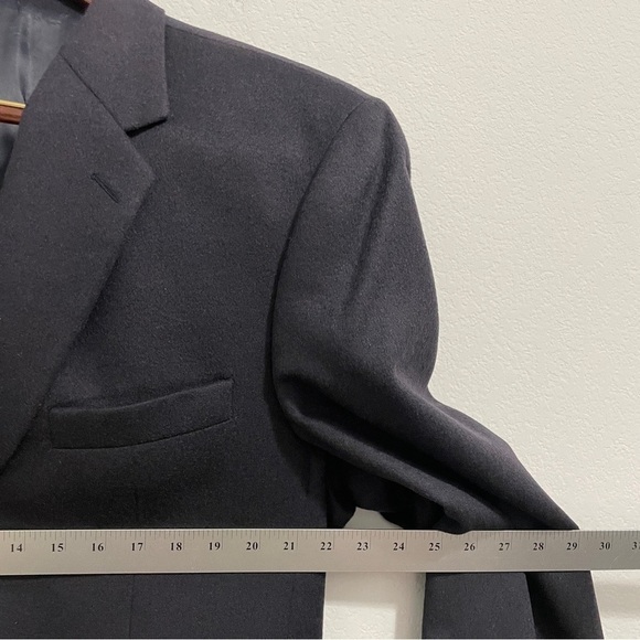 Ralph Lauren 100% Cashmere Jacket Blazer Coat Tux Navy Blue Men’s 44 L - Picture 8 of 12